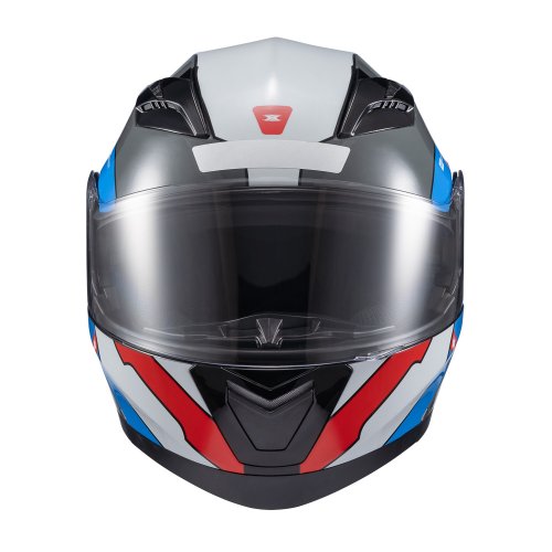 Capacete escamot Gladiator V3 Reisen Azul Vermelho Branco - TEXX
