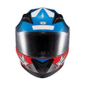 Capacete Strike Superstar Azul Vermelho Branco Bril - TEXX