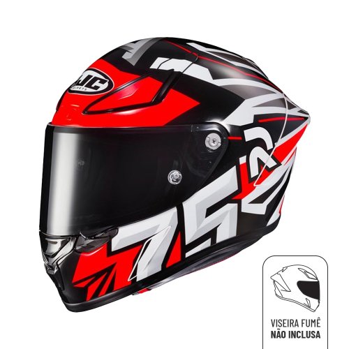 Capacete RPHA 1 Arenas Réplica Vermelho Branco/Preto - HJC