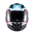 Capacete Fechado Hawk Ride Azul Rosa Branco Preto - TEXX