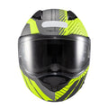 Capacete escam Kratos Cyber Cinza Verde - TEXX