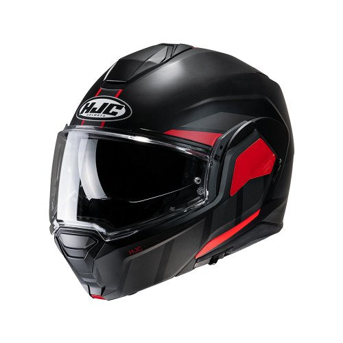 Capacete I100 180 Beis Preto Chumbo e Vermelho - HJC