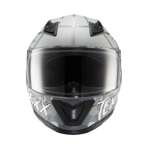 Capacete Fechado Hawk Fury Cinza Amarelo Vermelho - TEXX