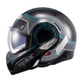Capacete Stratos 180 Topographic Preto e Azul - TEXX