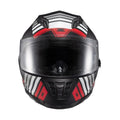 Capacete Fechado Wing Grid Preto Vermelho Branco - TEXX