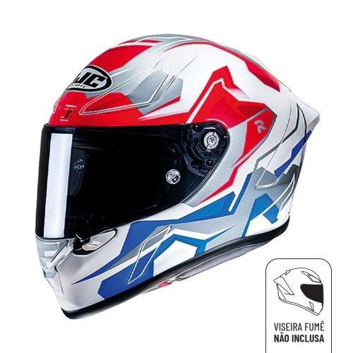 Capacete RPHA 1 Nomaro Vermelho Branco Azul e Cinza - HJC