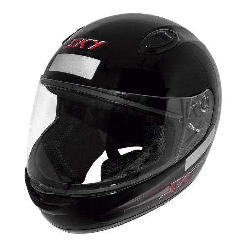 Capacete Nimbus Preto Brilho c/ Adesivo Vermelho - SKY