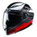 Capacete F70 Tino Preto Branco e Vermelho - HJC