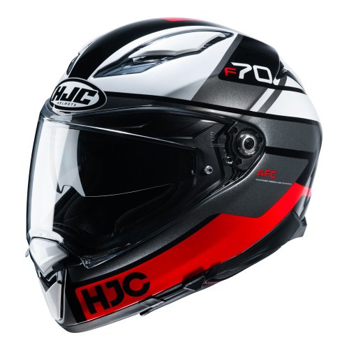 Capacete F70 Tino Preto Branco e Vermelho - HJC