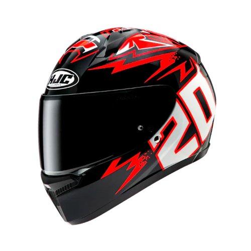Capacete C10 Fabio Quartararo 2024 Vermelho Preto Branco - HJC