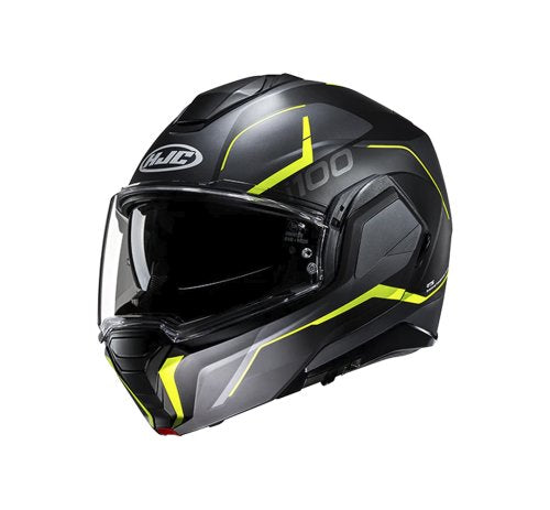 Capacete I100 180 Lorix Cinza Preto Verde - HJC