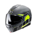 Capacete I100 180 Beis Cinza Preto e Verde - HJC