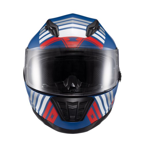 Capacete Fechado Wing Grid Azul Vermelho Branco - TEXX