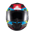 Capacete Fechado Hawk Ride Azul Verde Vermelho Preto - TEXX