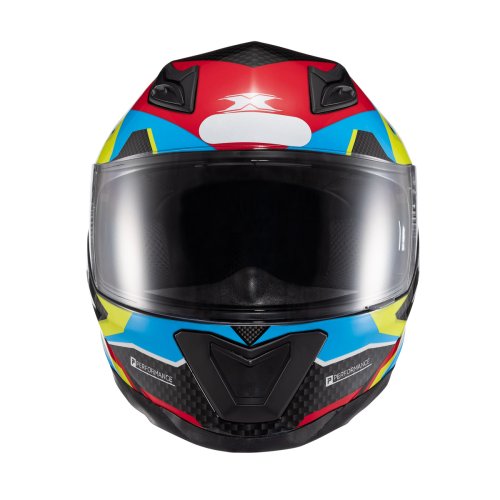 Capacete Fechado Hawk Ride Azul Verde Vermelho Preto - TEXX