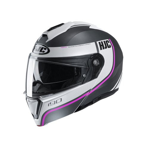 Capacete I90 Davan Preto Branco e Rosa - HJC
