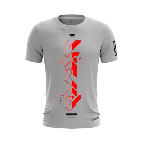 Camiseta Branca Cyber Vermelha G - TEXX