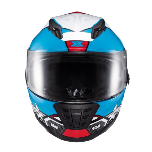 Capacete Fechado Wing Superstar Azul Vermelho Branco - TEXX