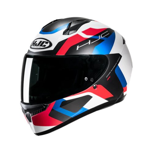 Capacete C10 Tins Branco Vermelho Preto - HJC