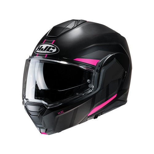 Capacete I100 180 Beis Preto Chumbo e Rosa - HJC