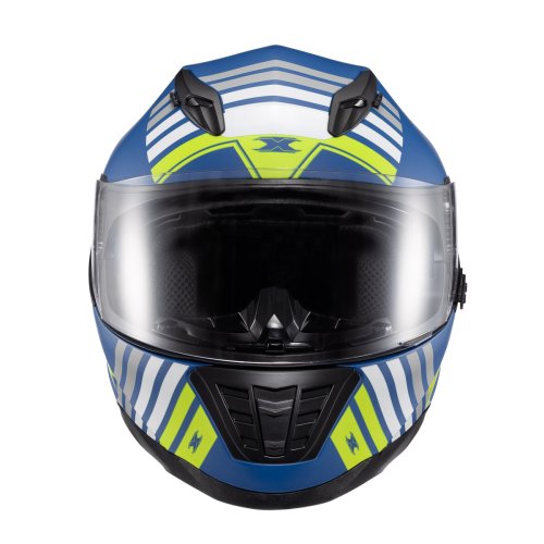 Capacete Fechado Wing Grid Azul Verde Branco - TEXX