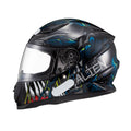 Capacete Hawk - Alien Azul Preto - TEXX