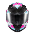 Capacete Strike Ride Azul Rosa Branco Preto Brilho - TEXX