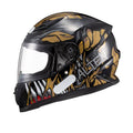 Capacete Hawk - Alien Dourado Preto - TEXX