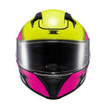 Capacete Fecha Raptor Hornet Verde Rosa Branco Bril - TEXX