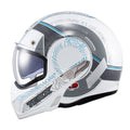 Capacete Stratos 180 Topographic Branco e Azul - TEXX