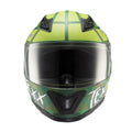 Capacete Fechado Hawk Fury Cinza Amarelo Vermelho - TEXX
