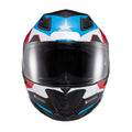 Capacete Fechado Hawk Ride Azul Vermelho Branco Preto - TEXX
