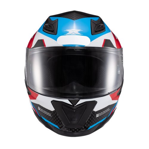 Capacete Fechado Hawk Ride Azul Vermelho Branco Preto - TEXX