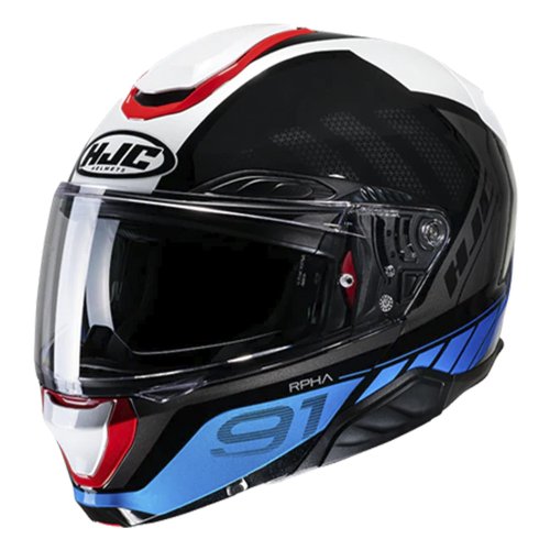 Capacete RPHA 91 Rafino Preto Branco Azul e Vermelho - HJC