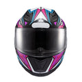 Capacete Fechado Hawk Genesis Roxo Azul Rosa - TEXX