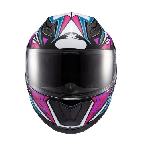 Capacete Fechado Hawk Genesis Roxo Azul Rosa - TEXX