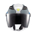 Capacete Aberto Ugello Reisen Azul Verde Branco - TEXX