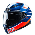 Capacete F70 Tino Azul Branco e Laranja - HJC