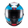 Capacete Fechado Wing Superstar Azul Vermelho Branco - TEXX
