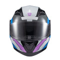 Capacete escamot Gladiator V3 Reisen Azul Rosa Branco - TEXX