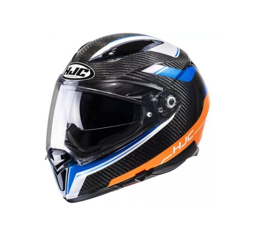 Capacete F70 Carbon Ubis Preto Azul e Laranja - HJC