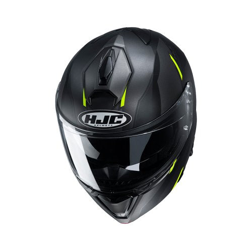 Capacete I90 Aventa Preto Cinza e Verde - HJC