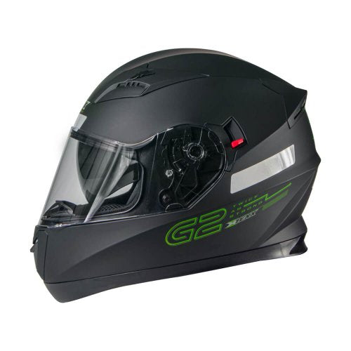 Capacete G2 Solido Preto/Verde - TEXX