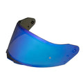 Viseira espelhada Azul Mod. Raptor com Acabamento Antirisco e Antiembaçamento e Dupla Curvatura 2.2mm - TEXX