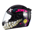 Capacete Two Chaos Preto Brilho Transf Rosa - SKY