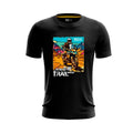 Camiseta Road Preto Desenho Amarelo Rosa Azul - TEXX