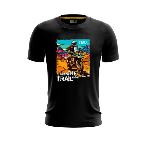 Camiseta Road Preto Desenho Amarelo Rosa Azul - TEXX
