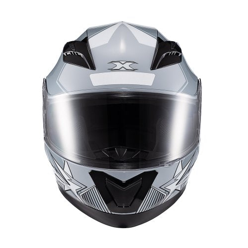 Capacete Strike Superstar Cinza Vermelho Branco Bril - TEXX